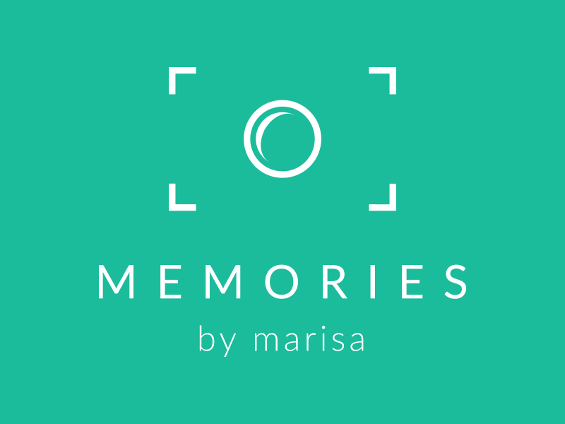 Memories By Marisa Logo photography proxima nova camera logo icon turquoise