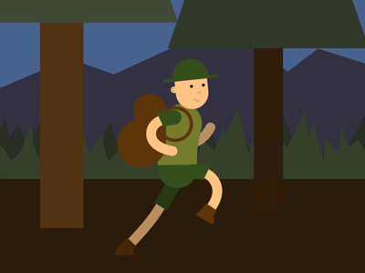 Through the Woods animation run runcycle scout