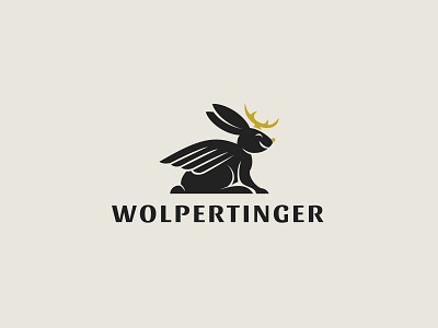 Wolpertinger Logo concept animal animal logo bunny folklore german illustrator logo logoart logos rabbit wolpertinger