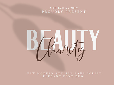 Beauty Charity Elegant Font Duo