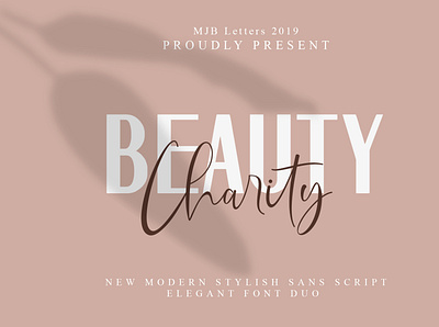 Beauty Charity Elegant Font Duo branding business card font font design logos magazine packaging poster script