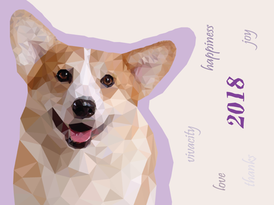 Corgi calendar calendar corgi corgy dog illustration poly polygons