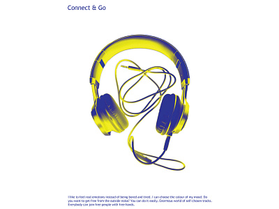 Music poster headphones music polygraphy poster