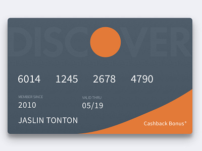 Discover Card bank card credit discover