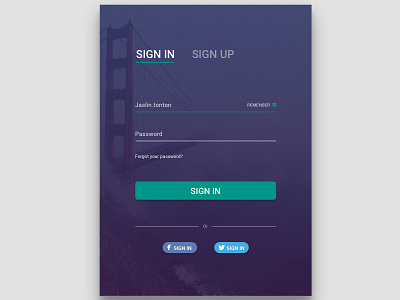 DailyUi #001 Login Form