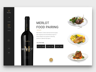 DailyUi #003 Landing Page black and white fold food landing page minimal product uiux web wine