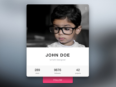  DailyUi #006 User Profile