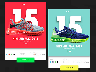 Nike Cards design flat futuristic material metro modern nike sketch store ui ultra website