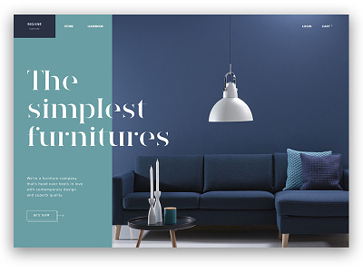 Type Exploration — 004 clean furniture header landing layout product type typography ui ux website