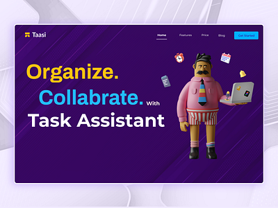 Personal Task Assistant 3d branding ui