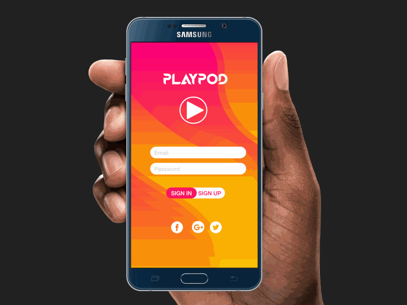 Playpod branding design motion animation music ui