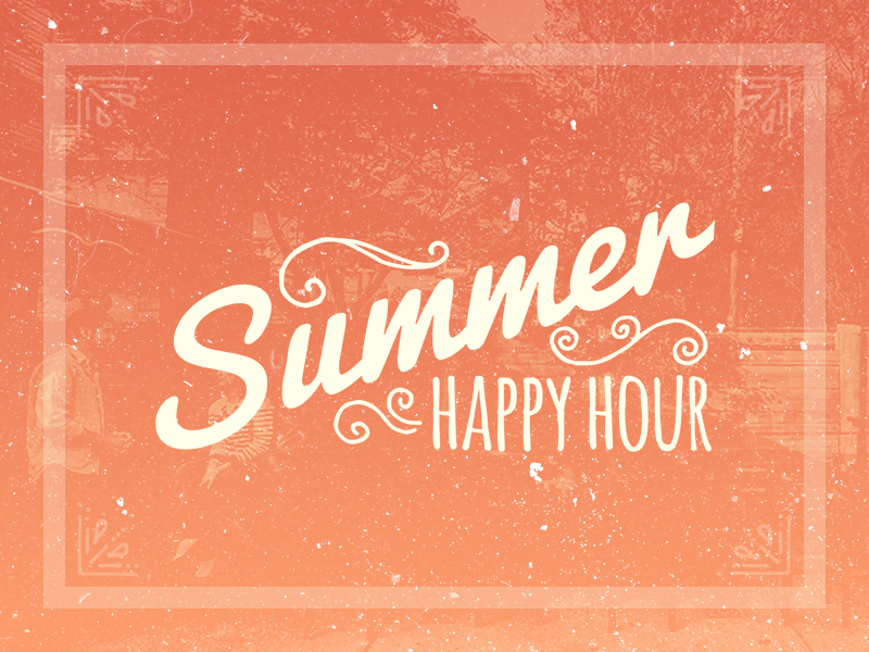 Summer Happy Hour summer happy hour ornaments text