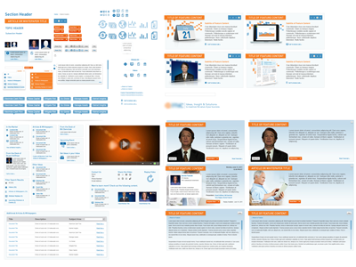 Style Guide blue financial icons orange