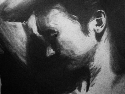 Drawing charcoal contrast drawing face portrait shadows