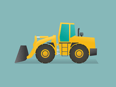 Loader construction grain illustration texture tractor vector