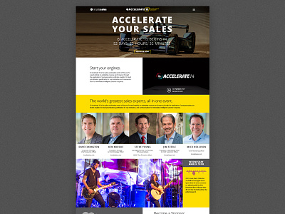 IS Accelerate 15 User Summit | Microsite accelerate insidesales.com racing tech startup yellow