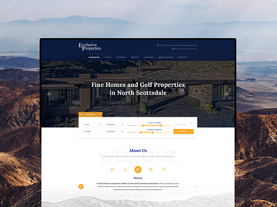 Exclusive Properties Website america arizona clean filter home home page homepage homepage design property retail scottsdale search uidesign uiux ux web web design website website design