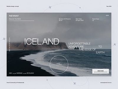 New way – website atmospheric blog clean community concept concept design deep figma fly helvetica iceland minimal travel typogaphy ui uidesign ux uxdesign web website