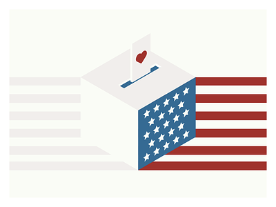 Vote with love clinton election election day electionday illustration illustrator trump usa vector