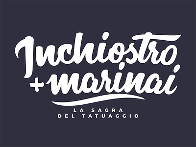 Inchiostro+Marinai calligraphy design handwritten logo logo design procreate tattoo