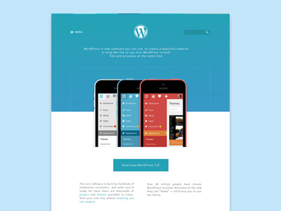 Wordpress Homepage Redesign flat design homepage redesign ui