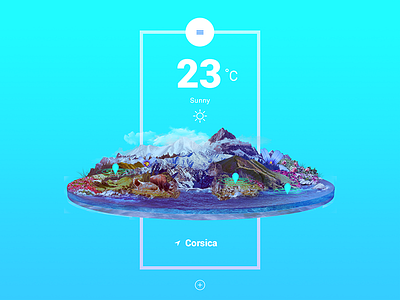 Ui concept for climat and destination app