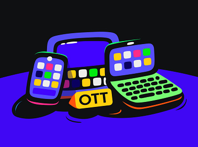 OTT Apps design illustration