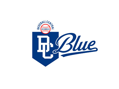 BC Blue logo baseball design logo pms294 vintage