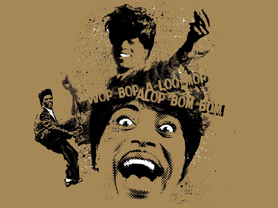 Wop-Bop digital illustration little richard music rock n roll