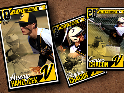 Senior Card Banners banners baseball cards design enotsdesign sports