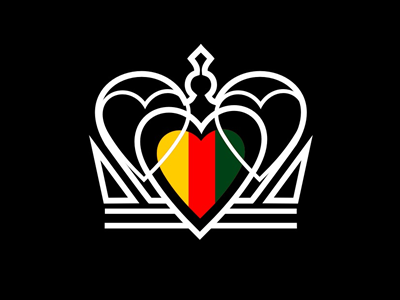 Reggae Crown crown dub heart logo rasta reggae