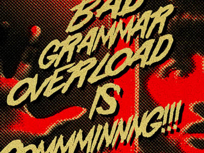 BGO Movie black halftones horror movie poster red vintage