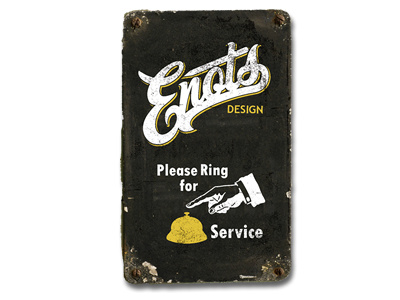 Please Ring for Service retro sign vintage