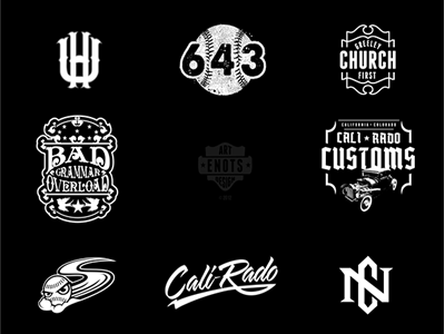 Logo Sheet bands baseball cars churches hot rods logos music portfolios script sports