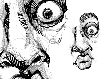 Sketchbook doodle drawing face man sketch sketchbook