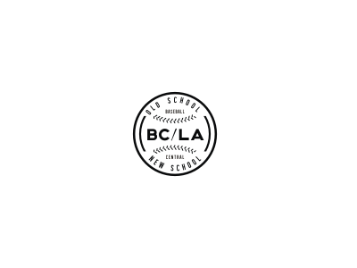 BC/LA badge baseball circle design enotsdesign