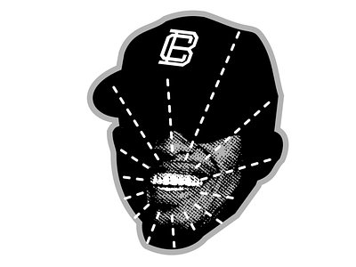 Baseball Smile Head baseball enotsdesign sticker mule