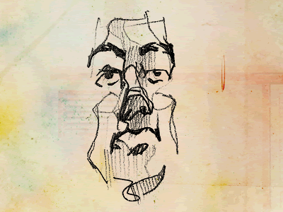 Sketch drawing face man pen sketch sketchbook