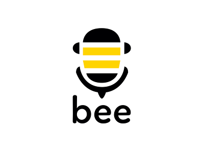 BEE - TV music channel + jingle (fictional) bee design flat icon illustration logo music music channel tv tv channel vector
