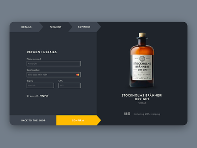 DailyUI 002 - Credit Card Checkout 002 card checkout checkout credit card daily ui dailyui dailyui 002 design forms gin interface shopping ui ux user interface ux web design web shop