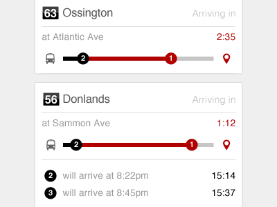 Quick & Dirty idea for bus arrivals app