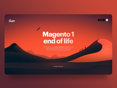 Illustration for Staylime agency desert design header header illustration illustration landing landing page mars minimal mountains ui ui design vector web website