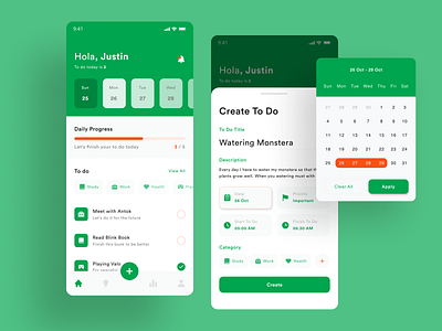 To do Apps app clean design green ios mobile productivity ui uidesign ux