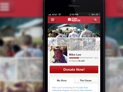 Mobile Individual Fundraising Pages donate fundraise individual mobile progress
