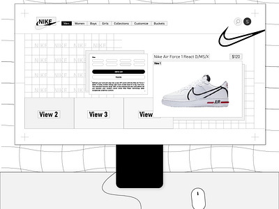 Nike Air max air max blue brand branding design illustration nike typography ui web website
