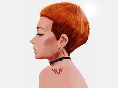 iva charachter girl illustration redhair