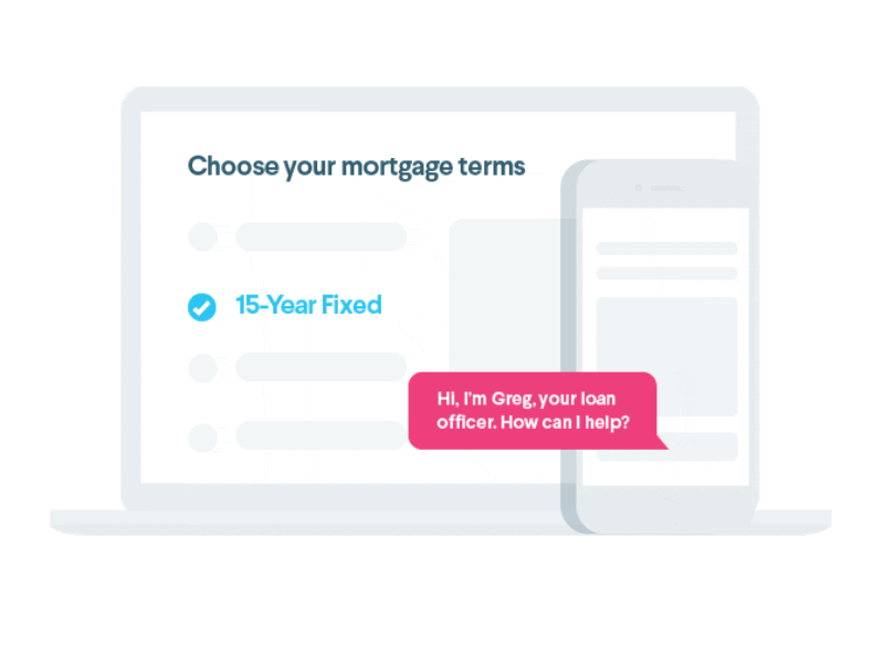 Easy steps animation for mortgage product
