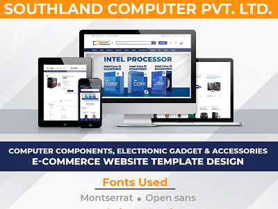 Southland Computer Website Template Design ecommerce site graphic design logo ui ux website design
