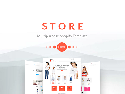 STORE Multipurpose Shopify Template adobe photoshop cc branding e commerce theme graphic design responsive shopify theme ui ux web design web templates