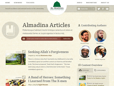Almadina 800 600 blog expressionengine flatui islam layout texture ui